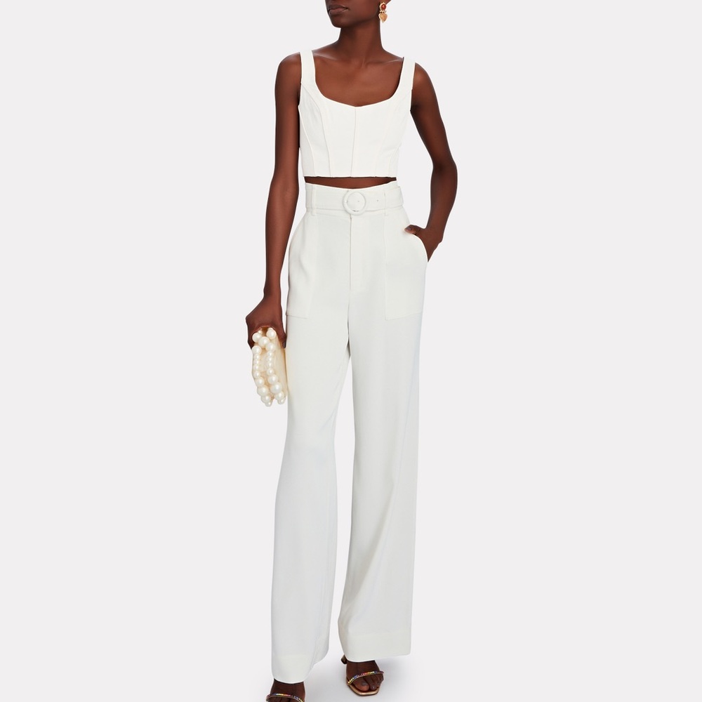NWT!! White Intermix Edvin Wide Leg Trousers